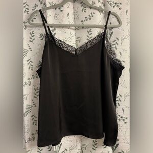 Black Lace Trim Camisole